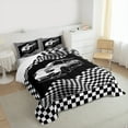 thumbnail image 3 of Homewish Grey Sport Car Full Size Comforter Sets 3-Piece for Kids Children Teens,Car Theme Bedding Comforter Set,Geometric Plaid Gird Lightweight Bedding Sets,Lightweight Room Decor, 3 of 8