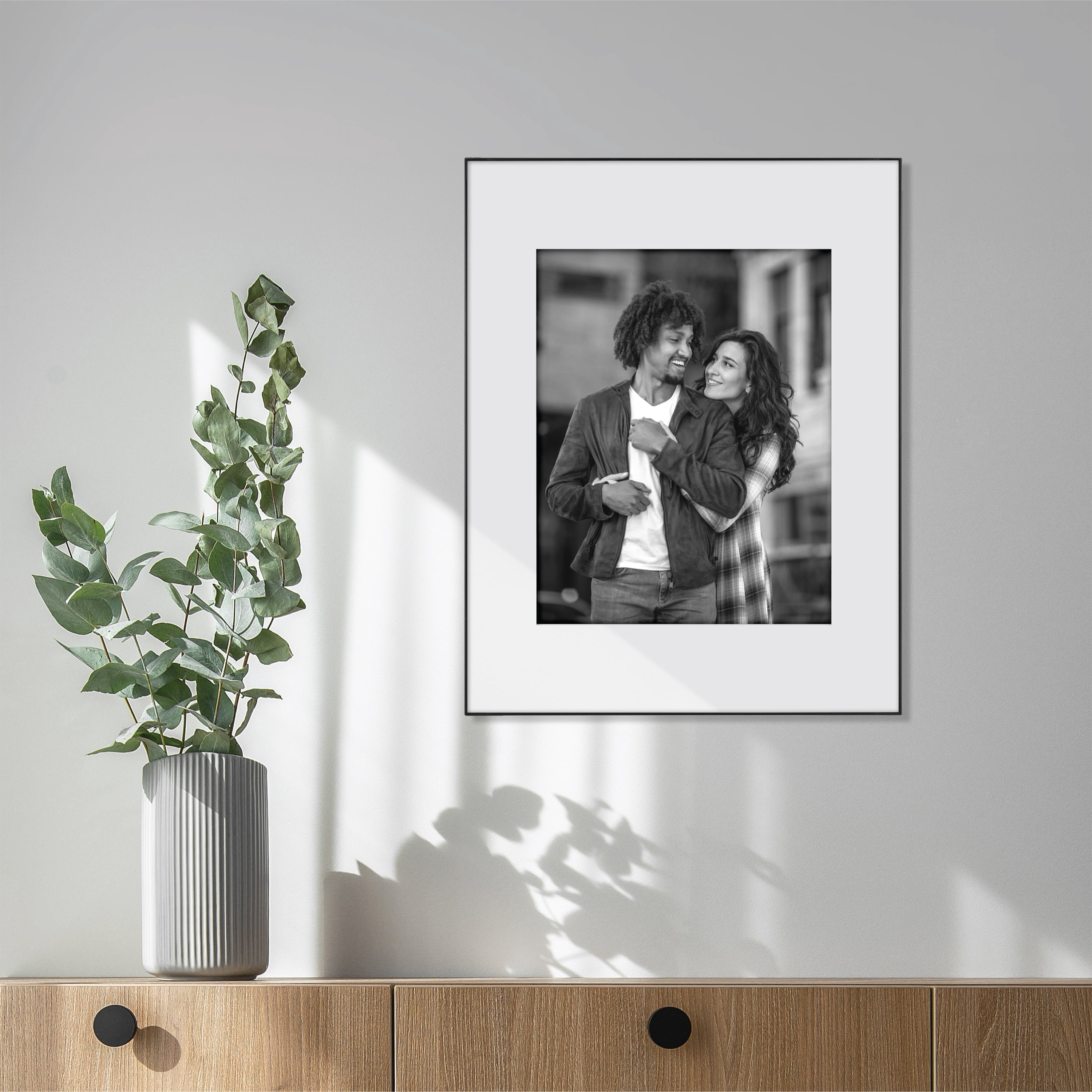 Mainstays 11x14 Front-Loading Picture Frame, Matted to 8x10, Black