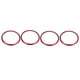 thumbnail image 3 of 4 Uds. Embellecedor central de rueda de coche cubierta decorativa reemplazo rojo para Honda Civic 10.a generación 2016 -2019 Jadeshay A, 3 of 8