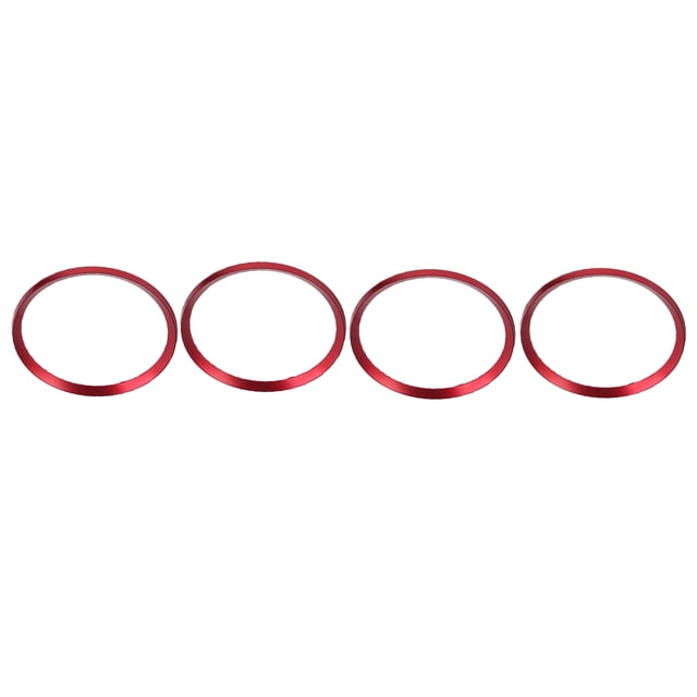 Hub Trim Hub Rings 4pcs Car Wheel Center Hub Trim Decorative Cover Red Replacement For 10th Gen 2016 -2019