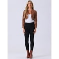 thumbnail image 5 of DARING DIVA Women's Open Front Long Sleeve PU Cropped Leather Jacket L Brown, 5 of 7