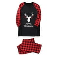 thumbnail image 5 of Gubotare Christmas Pajamas for Family Matching Sets Matching Family Pajamas Sets Christmas PJS with Letter and Plaid Printed Long Sleeve Tee and Bottom Loungewear (Red,XXXL), 5 of 8