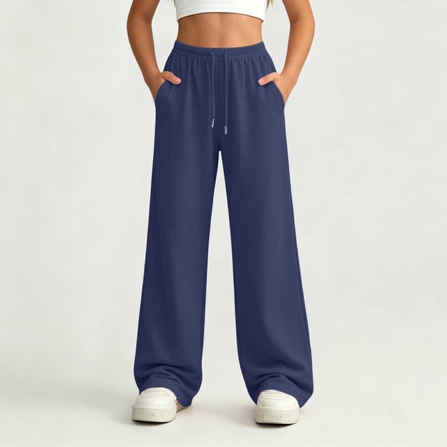 Pantalones deportivos ajustados liso, cintura elástica, bolsillos laterales, niño/niña, transpirable, suave, negro, tallas 120-170 (5-14 años).