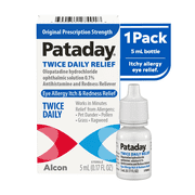 Pataday Twice Daily Allergy Itch Relief Eye Drops for Adults & Children Aged 2+ Years, 5ml