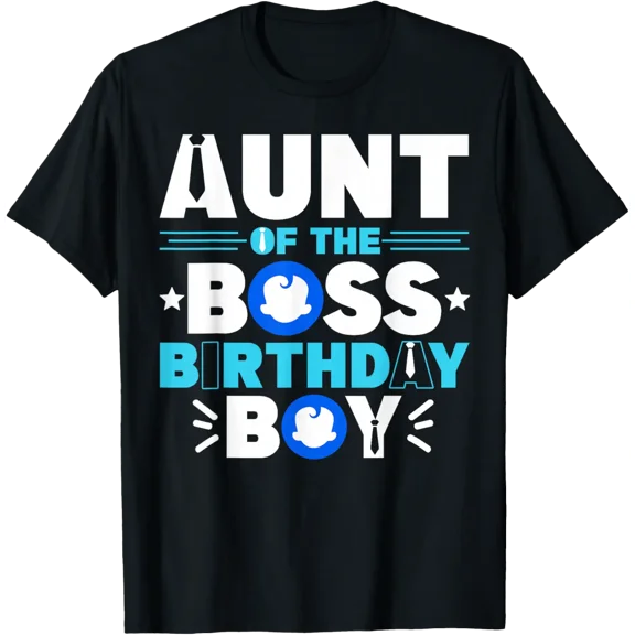 Aunt of The Boss Birthday Decor Family Matching T-Shirt TShirt