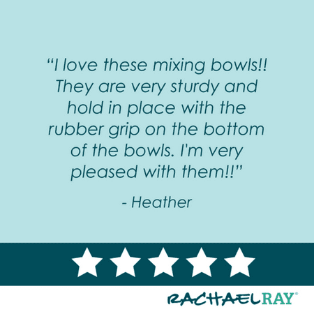 Rachael Ray - Tools and Gadgets 2-Piece Nesting Mixing Bowl Set - Light Blue and Teal