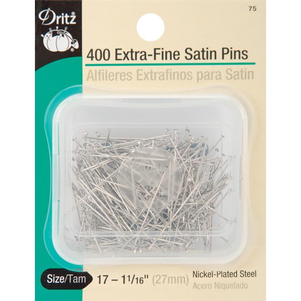 Dritz E X Tra Fine Satin Pins Size 17 400/Pkg