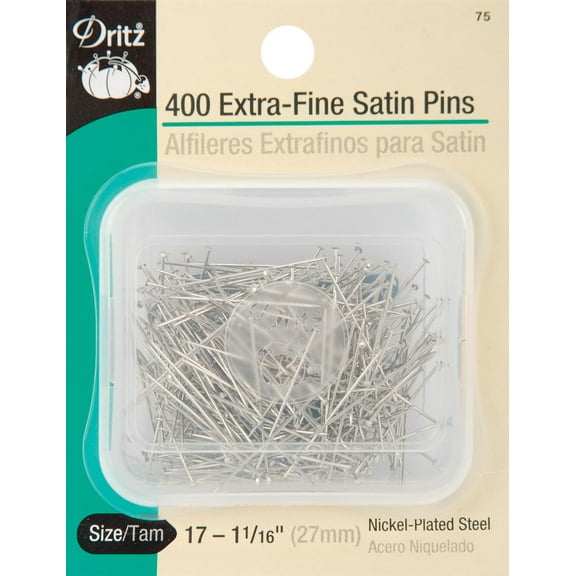 Dritz E X Tra Fine Satin Pins - Size 17 400/Pkg