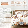 thumbnail image 6 of Thanksgiving Gnome Bedding Duvet Cover Set Full Size 4 Pieces Pumpkin Fall Maple Leaf Autumn Bedding Set with Zipper Closure, 1 Comforter Cover 86x86 Inches 1 Flat Sheet & 2 Pillow Cases, 6 of 7