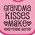 thumbnail image 3 of Inktastic Grandma Kisses Make Everything Better Boys or Girls Baby Bib, 3 of 3