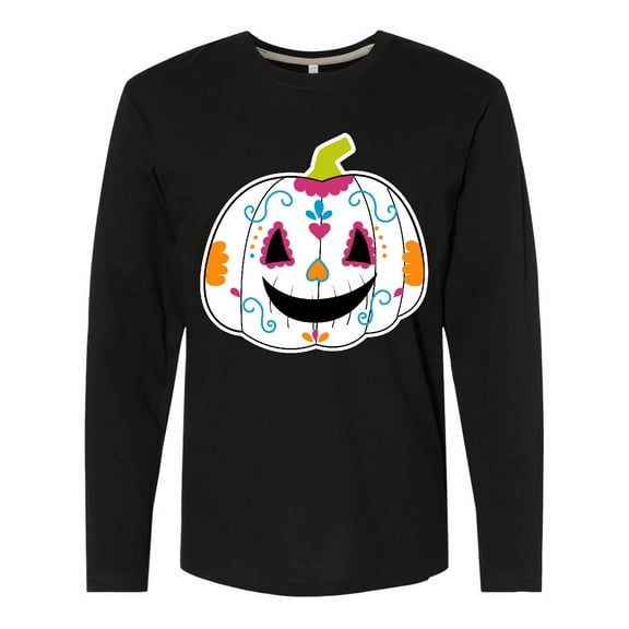Inktastic Day of the Dead Pumpkin Long Sleeve T-Shirt