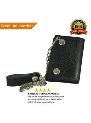 Braided leather biker trucker leather Chain for chain wallet biker wal