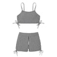 thumbnail image 4 of Mnyotv Girls Bikini Set Striped Bathing Suit Teens Summer Beach Swimwears Floral Swimsuits for Girl Size 7-8 Years, 4 of 4