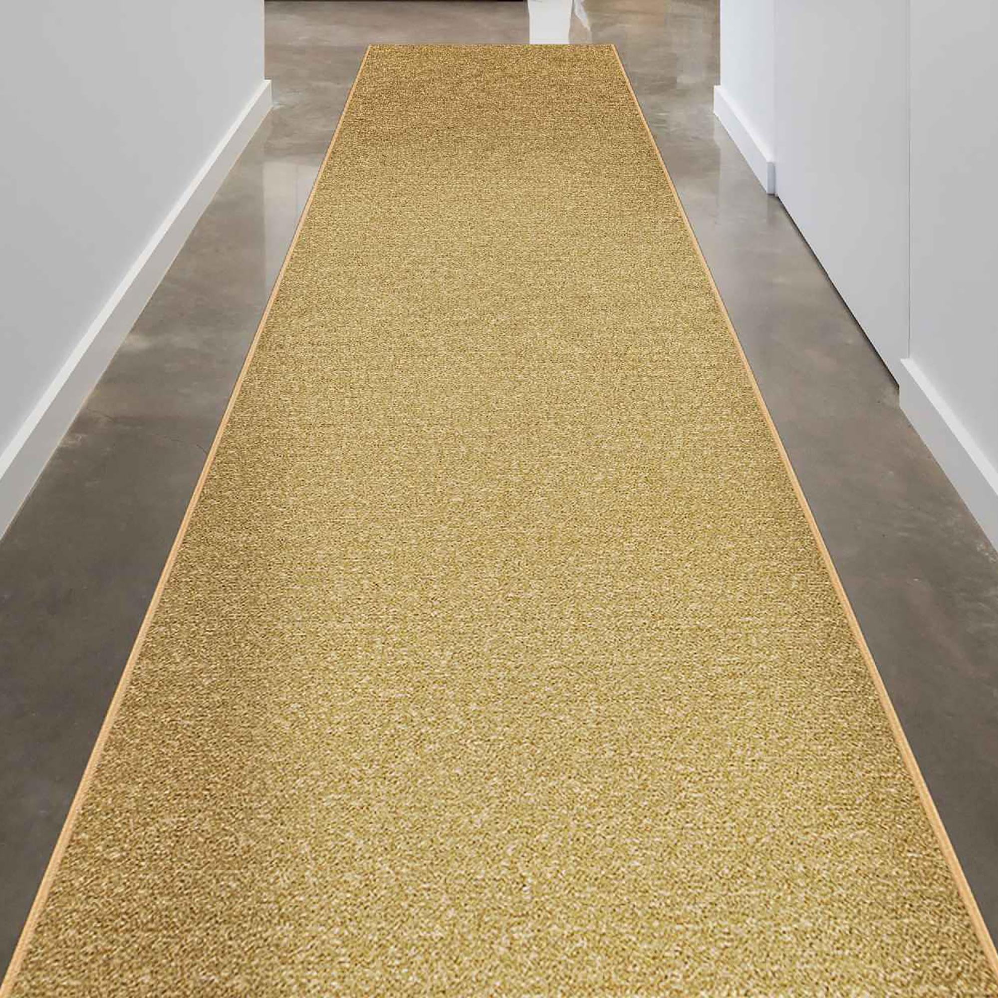 Ottomanson Solid Hallway Runner Rug 2'7" x 9'10" - Non Slip Low Pile Carpet, Beige