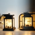 thumbnail image 4 of 2-Pack Solar Lantern Lights Outdoor Waterproof Solar Powered Table Lamp Hanging Lighting with Warm LED Fairy String Lights for Patio Garden Landscape Decoration Yard Lawn（with Clamp）, 4 of 7