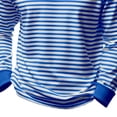 thumbnail image 6 of Hvyesh Men Big and Tall Striped T Shirts Loose Long Sleeve Crew Neck Tee Casual Basic Blouse Spring Fall Undershirt, 6 of 7
