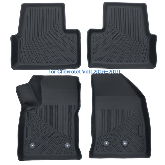 4Pcs/Set Car Floor Mats for Chevrolet Volt 2016-2019 All-Weather Automotive Floor Mats Waterproof Heavy Duty Car Mats Flexible Floor Liners