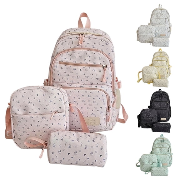 Teen Girls Backpack For School Polka Dot Cute Lightweight Large Capacity Student Backpack Fresh Minimalist Daypack For High School Teen Girls