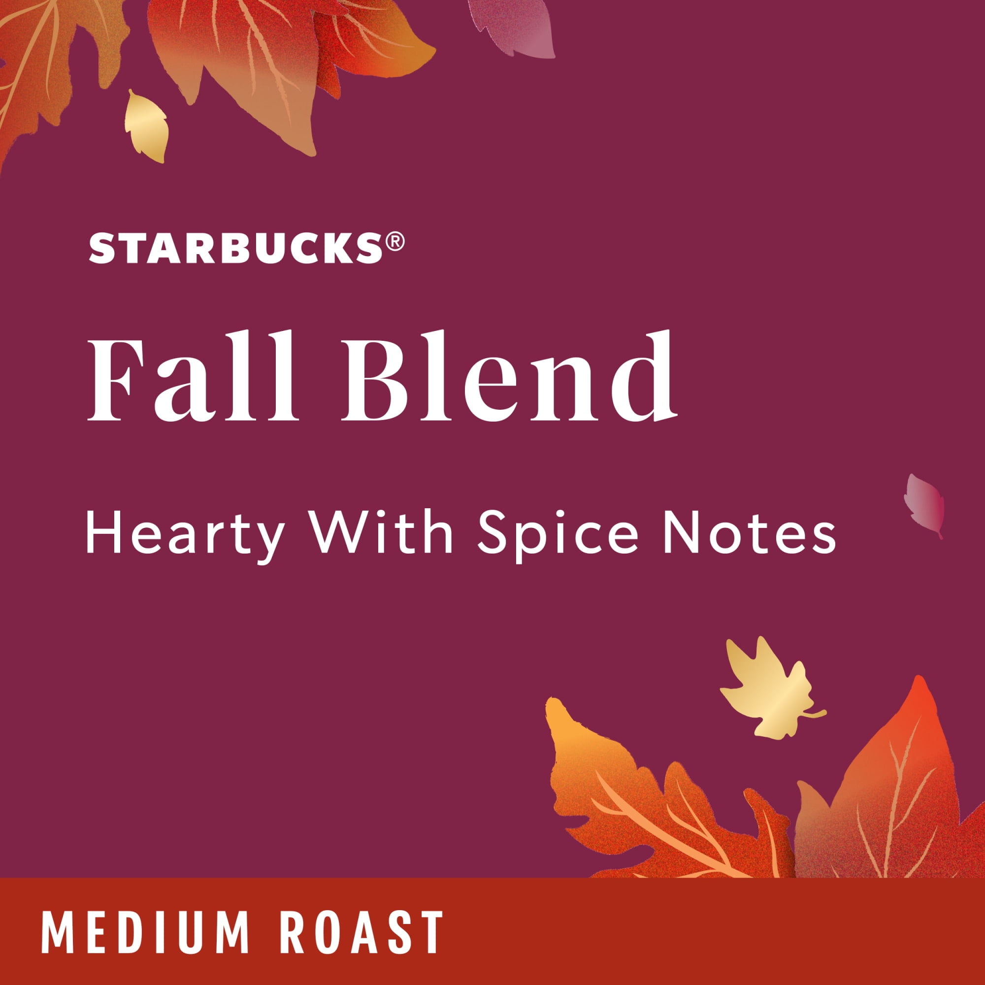 Starbucks Fall Blend K-Cup Coffee Pods, Medium Roast, 100% Arabica, 1 Box (22 Pods)