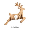 thumbnail image 7 of Lighted Wooden Christmas Reindeer Wall Decor Sign With LED Lights Hanging Ornament Fireplace Mantel Holiday Decoration, 7 of 7