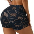thumbnail image 2 of Kdxio Pig Farm Print Workout Shorts for Women Seamless Soft Smooth Gym Yoga Scrunch Active Shorts, 2 of 5