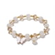 thumbnail image 1 of Nvzi Pulsera de mariposa de imitación de jade con forma de palomitas de maíz y cristal de mariposa, pulsera de estilo chino para mujer, regalo, color blanco, 1 of 5