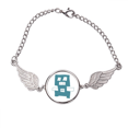thumbnail image 1 of Universo y Alien robot azul Pulsera pulsera pulsera alas de ángel pulsera, 1 of 3