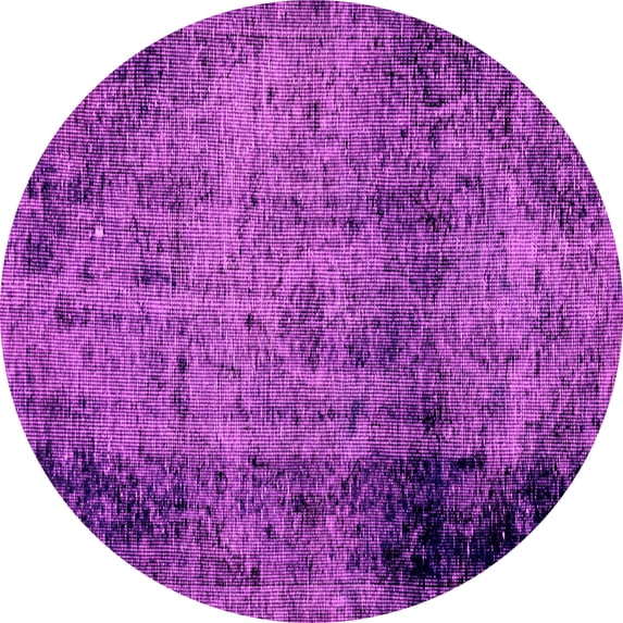 Ahgly Company Indoor Round Abstract Pink Modern Area Rugs, 8' Round