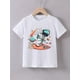 thumbnail image 1 of Camiseta de cuello redondo con estampado de astronauta y cohete para niño, camiseta informal de manga corta, ropa de verano para uso diario., 1 of 6
