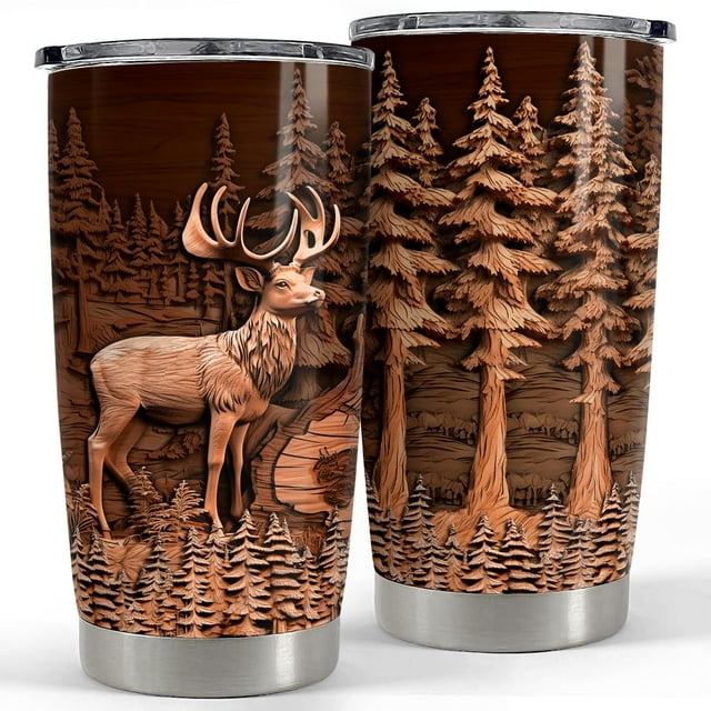Vaso SANDJEST Deer de 20 oz con aislamiento de acero inoxidable