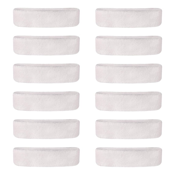 Suddora Adult Solid Color Sweatband Headband, White