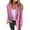 Pink, variant on Women Solid Color Blazer Wool Blend Causal Business Office Open Front Short Jacket Pea Coat