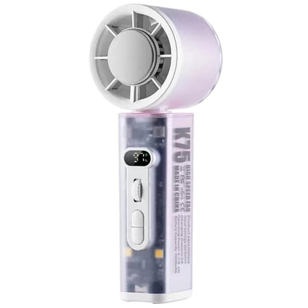 FTsdfkl Rechargeable Handheld Portable Mini Fan, Multi Speed LED Light Wireless Cooling Fan for Travel Camping Outdoor Indoor
