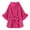 Hot Pink, variant on DAFPZW Elegant Faux Fur Trim Cape Coat for Women Belted Waist Batwing Poncho Cloak Warm Winter Oversized Pull On Fuzzy Shawl