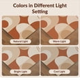 thumbnail image 7 of Design&I 8'x10' Washable Area Rug Beige Terracotta Geometric Arch Design Retro Abstract with Circles and Arches for King Size Bedroom, Under Bed, Sleek Flatweave Pet Friendly, 7 of 7