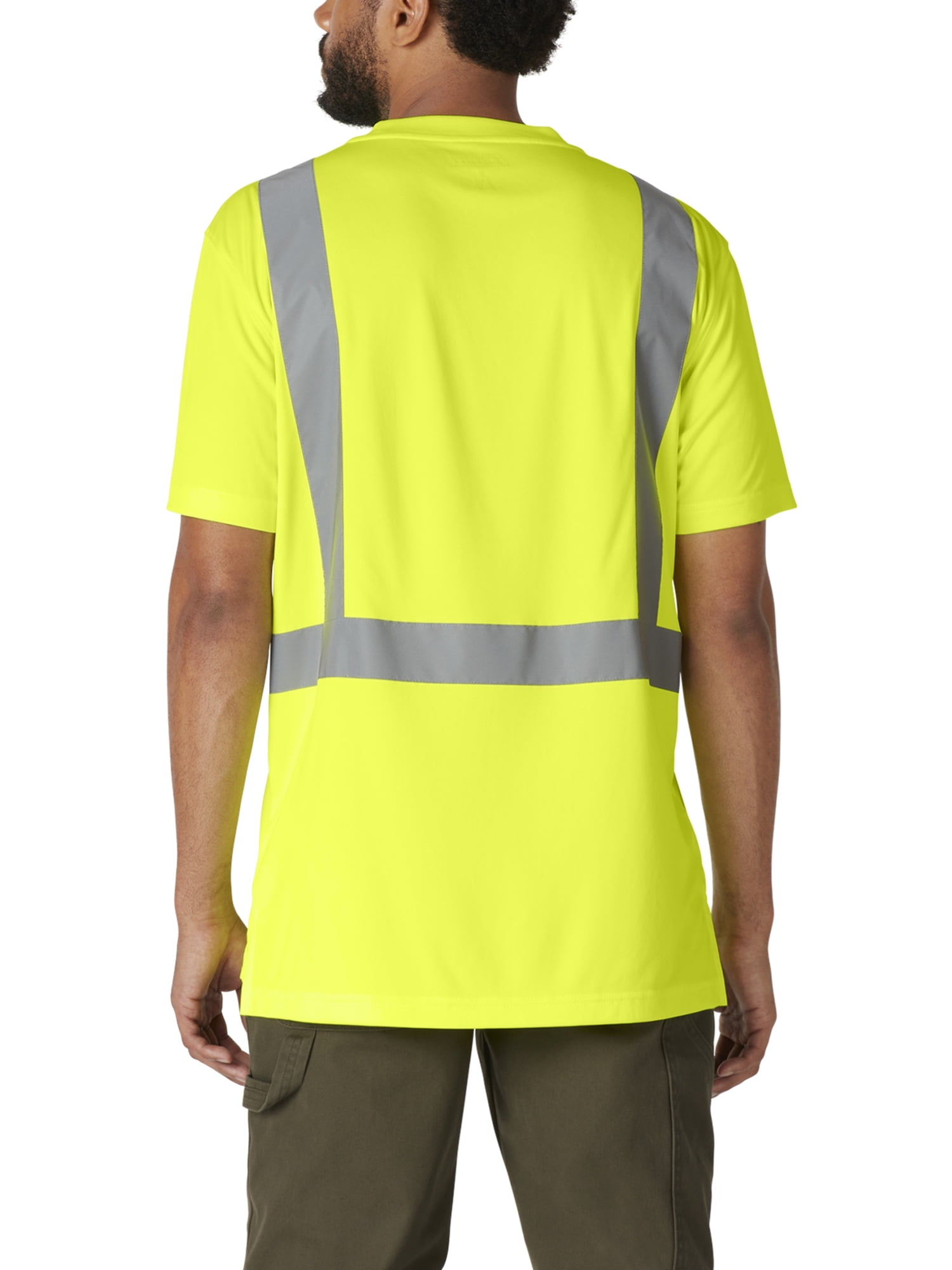 Genuine Dickies Men's Hi-Vis Short Sleeve Safety Tee with 3M™ Scotchlite™ Reflective Taping