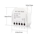 thumbnail image 4 of Cateissary Módulo de relé de interruptor de luz inteligente WiFi de 2 vías Smart Home Smart Life/Tuya APP Control remoto funciona con Electrónica  5St, 4 of 8