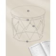 thumbnail image 4 of Round Coffee Table for Living Room, Cage Cocktail Table with Steel Frame 31.5 Inches Dia. Industrial Style Rustic Brown and Black, 4 of 5