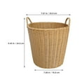 thumbnail image 4 of Plastic Woven Laundry Basket, Portable, Foldable, Imitation Rattan, Large Capacity, Ideal For Minimal Spaces, 4 of 6