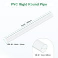 thumbnail image 3 of 1-Pack Clear Rigid Pipe, 28mm(1.1") ID x 30mm(1.18") OD 1ft Round Plastic Tube for Water Pipe/Fish Tank/Wire Protection, High Hardness Tubing [305mm, Clear Blue], 3 of 7