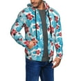 thumbnail image 5 of JUNZAN Hawaiian Style Print Men's Zip Up Hoodie Athletic Hoodies Long Sleeve Hooded Sweatshirts With Pockets (S-3XL), 5 of 6