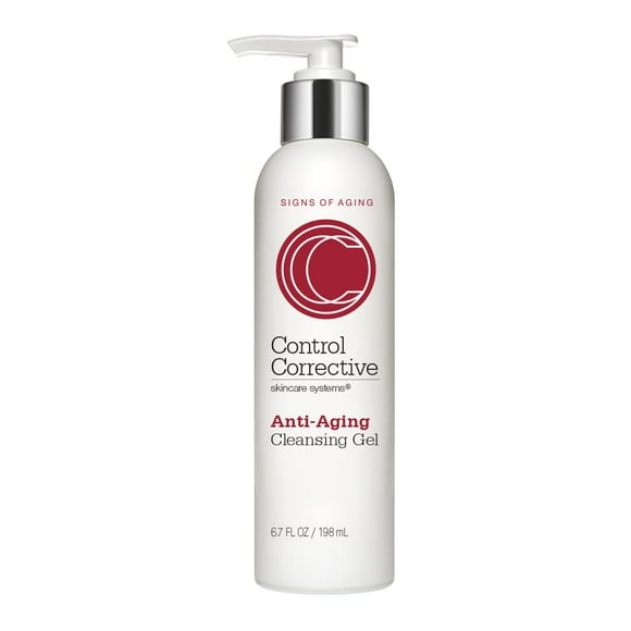 Gel limpiador antienvejecimiento CORRECTIVO CONTROL 6.7 onzas líquidas: un limpiador en gel suave con infusión de péptidos avanzado que ayuda a aclarar y equilibrar el cutis reconfortante flor de calé