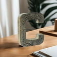thumbnail image 4 of HANDMADE ECO-FRIENDLY "C" WOOD ALPHABET LETTER BLOCK FOR WALL MOUNT & TABLE TOP DÉCOR, Gray Antique Color, Traditional Design, Letter Block For Study Room, Kids Room, Living Room, Hall, Cabin, Offices, 4 of 4
