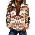 thumbnail image 3 of TaTaai Womens Color Block Sweatshirt Lapel Collar Half Zip St Patricks Day Print Casual Long Sleeve Pullover Holiday Spring Top Gift, 3 of 8