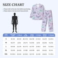 thumbnail image 4 of Balery Purple Butterfly Pattern Pajama Sets for Men Long Sleeve 2 Piece Sleepwear Loungewear Sets Soft PJ's with Pockets Long Sleeve Comfy Pj Sets-Medium, 4 of 7