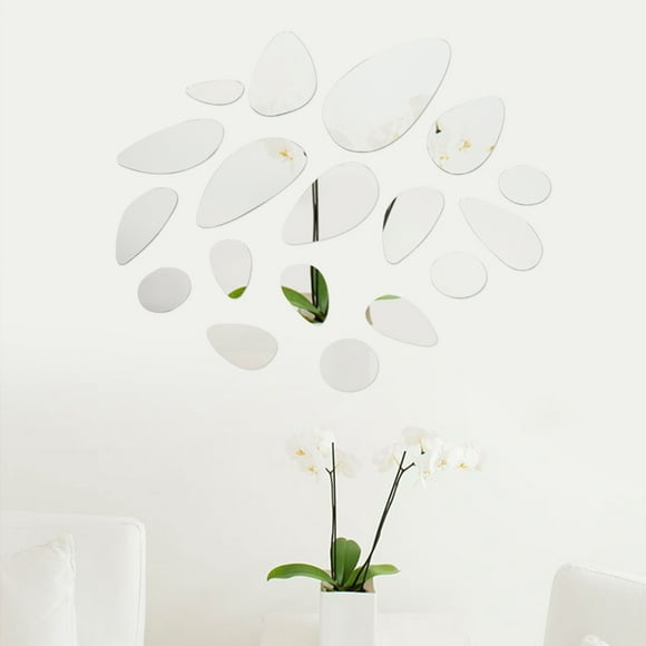Espejos decorativos Adhesivo de pared de espejo acrílico ovalado decorativo ANGGREK Otros