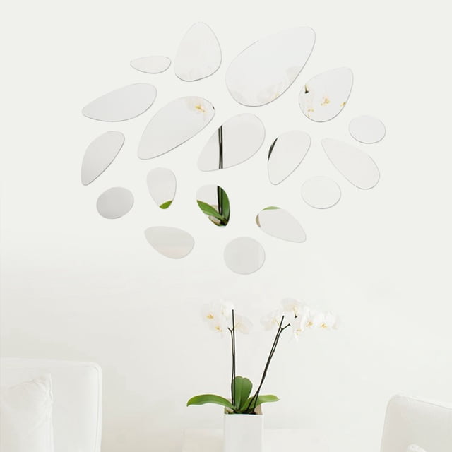 Espejos decorativos Adhesivo de pared de espejo acrílico ovalado decorativo ANGGREK Otros