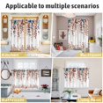 thumbnail image 6 of Brown Eucalyptus Fall Kitchen Curtains 84 Inch Length, Botanical Weeping Leaves Pastoral Grommet Top Bedroom Living Room Curtains, Light Filtering Cafe Curtain Drapes 2 Panels Set 84''x84'', 6 of 9