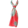 thumbnail image 4 of Wrapables Lightweight Fashion Trendy Infinity Scarf, Circles Coral, 4 of 5