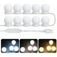 thumbnail image 3 of 2020 New USB-Powered LED Vanity Mirror Lights with 4-Button Control, 10 Bulbs, 3 Color Temperatures & Rotating Cable Management - Hidden Wiring Design, Durable Material for Bathroom Makeup Table, 3 of 5